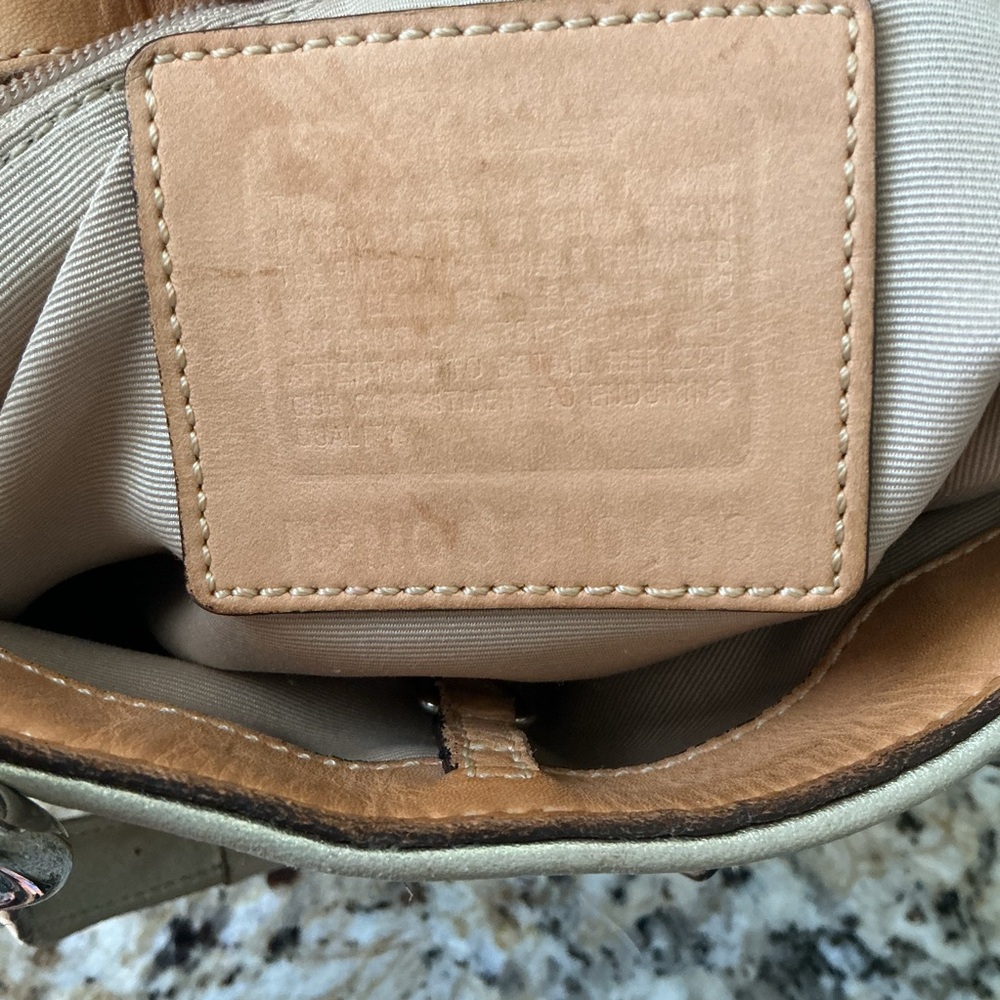 Coach Optic Metallica Gold and Tan Handbag - Picture 3 of 7